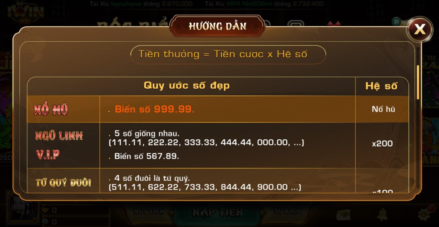 Hướng dẫn tham gia Bốc biển số trên IOS và ANDROID khi tải iwin