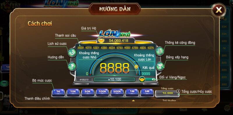 Hướng dẫn chơi Lớn nhỏ trên cổng game iwin club