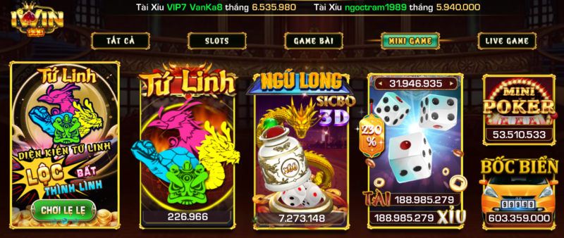 Luật chơi Ngũ Long Sicbo tại link tải iwin club
