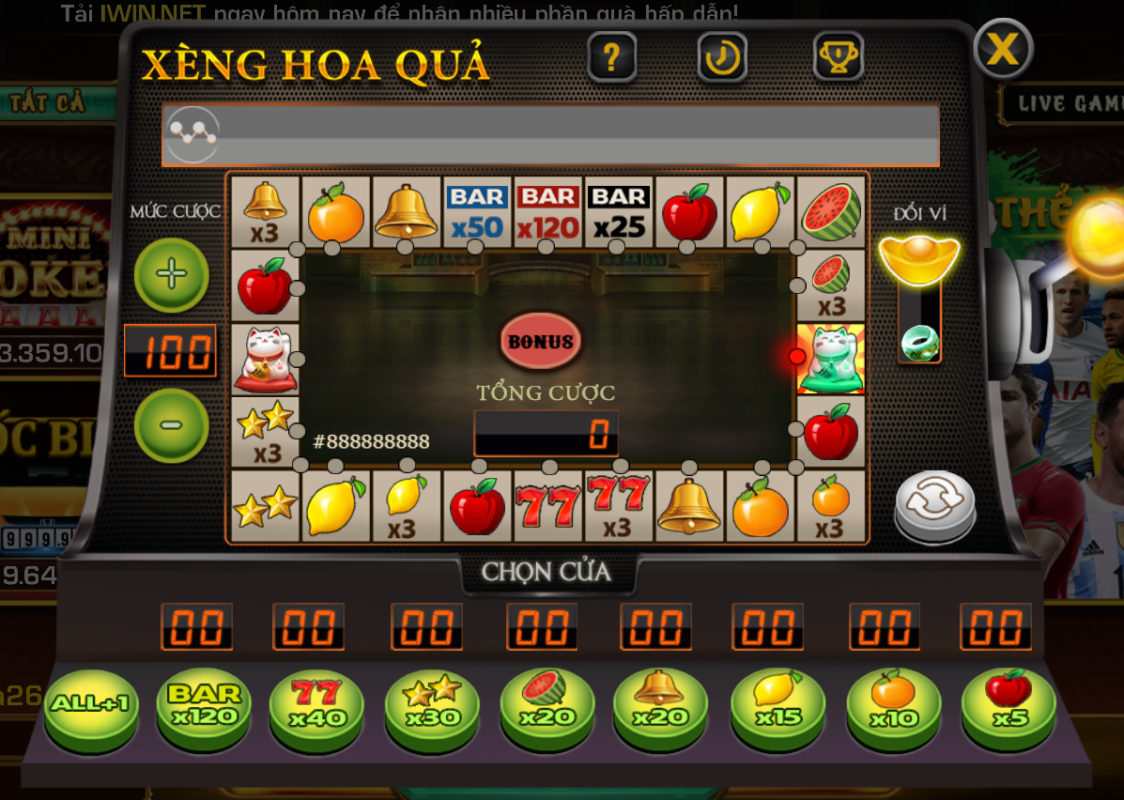 Chi tiết cách chơi Xèng hoa quả khi tham gia tải iwin