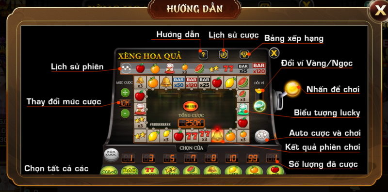 Cách chơi Xèng hoa quả hiệu quả nhất khi tải iwin
